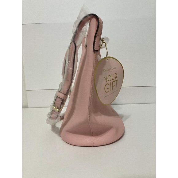 Elizabeth Arden New York Woman's Purse Drawstring Pink Blush Tote Crossbody Bag - Picture 10 of 16